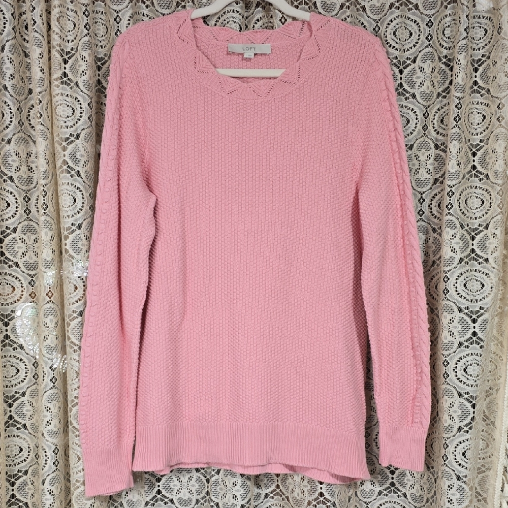 LOFT Soft Pink V-Neck Sweater